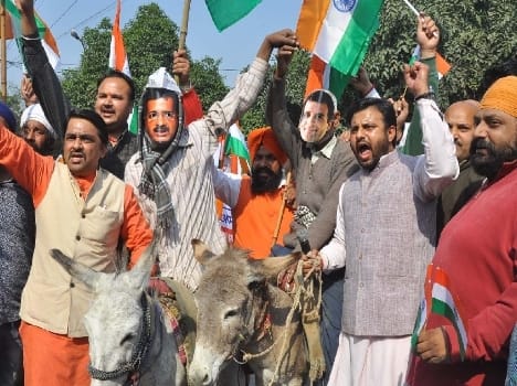 marched against Rahul Gandhi and Kejriwal